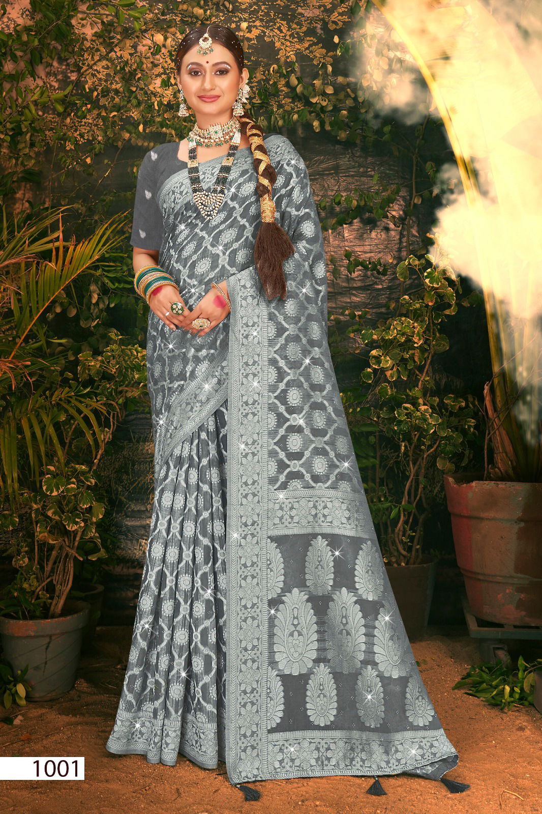Rado Cotton By Saroj Swarovski Work Soft Cotton Rich Pallu Sarees Wholesale Shop In Surat
